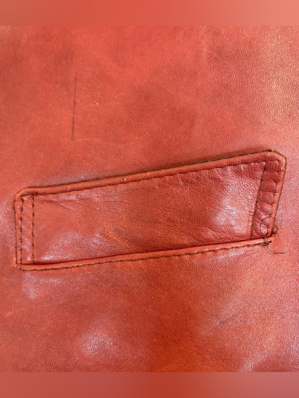 SAMBER 100% LEATHER RUST VEST 70s - Picture 10 of 16